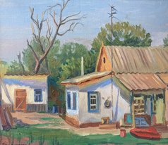 домик в селе Покровское (2011, х.м., 30x35, арт. 21К.04) - 13 600 ₽