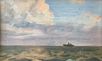 Облака над морем (1992, х.к.м., 14x22, арт. 42К.01) - 3 400 ₽
