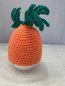 шапочка на яйца "Морковка" (2024, пряжа, 9x5, арт. 40п.35) - 400 ₽