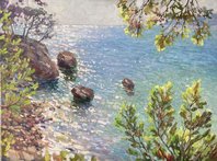 Лазурное море (2016, х.м., 60x80, арт. 35К.01) - 45 000 ₽