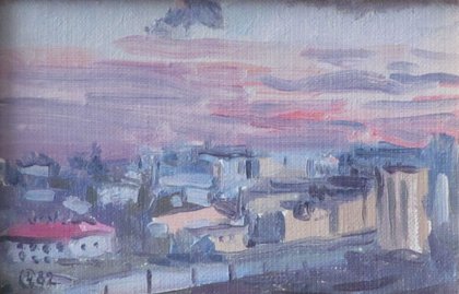 Закат (1982, х.к.м., 10.5x14.5, арт. 42К.46) - 8 500 ₽