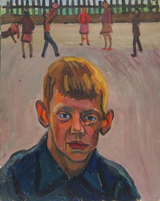 Портрет мальчика на игровой площадке (1960, к.м., 44x35, арт. М01К.30_2)