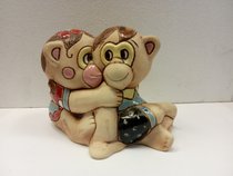 Влюбленные обезьянки, 9х12х9,5 (год не указан, материал не указан, , арт. 12п055) - 770 ₽