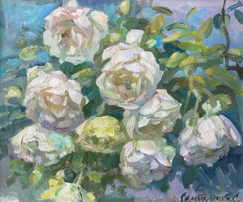 Розы (2016, х.к.м., 25x20, арт. 62К.2) - 6 000 ₽