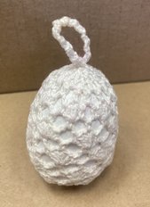 Яйцо пасхальное вязаное (2021, пряжа, 7x4, арт. 40п32) - 300 ₽