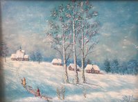 Зимний день (1960, х.м., 30x40, арт. 106К.3) - 25 000 ₽