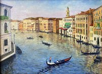 Вид на большой венецианский канал вечером (2009, х.м., 30x40, арт. 67К.6) - 8 000 ₽