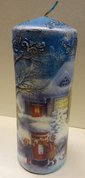 свеча большая  "Зима" (2019, смешанная техника, 20x9, арт. 31п5) - 1 150 ₽