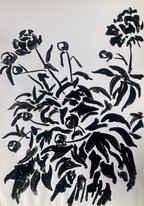 Куст пионов (год не указан, б тушь, 43x30, арт. 111к8) - 3 400 ₽