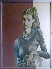 Девушка в сером (1975, х.м., 90x60, арт. М01.44)