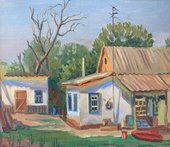 домик в селе Покровское (2011, х.м., 30x35, арт. 21.04) - 13 600 ₽