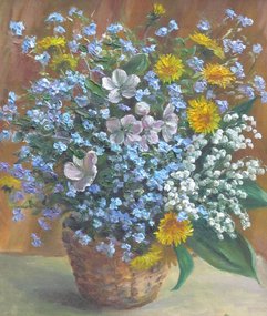 Весенние цветы (2016, х.м., 40x35, арт. 15.3) - 20 500 ₽