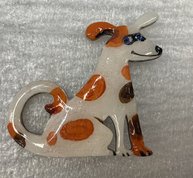 брошь "Собачка" (2025, смешанная техника, 6x6, арт. 48п50) - 550 ₽