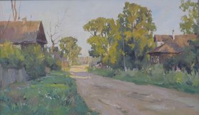 Деревня. Вечер (2018, орг.м., 30x50, арт. 55.18) - 13 600 ₽
