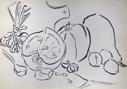 Тыквы (год не указан, б тушь, 30x43, арт. 111к15) - 4 300 ₽
