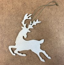 елочное украшение "Олень" (2020, дерево, 11x12, арт. 40п9) - 150 ₽