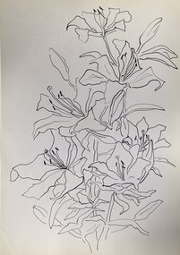 Лилии (год не указан, б тушь, 43x30, арт. 111к9) - 3 400 ₽