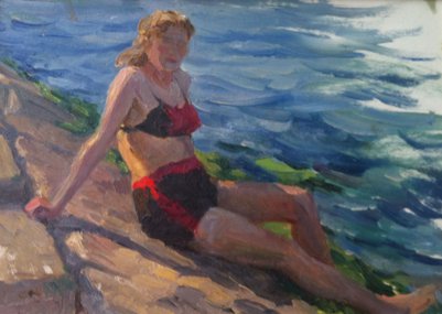 Одесса. На пляже (1954, к.м., 20x35, арт. 92.13) - 32 500 ₽