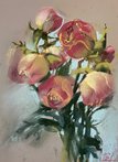 Букет роз (год не указан, бум.,темпера,пастель, 27x19.5, арт. 12К.30) - 3 400 ₽