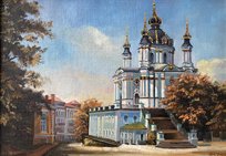 Андреевский собор. Киев (год не указан, х.м., 26x34, арт. 69.01) - 9 100 ₽