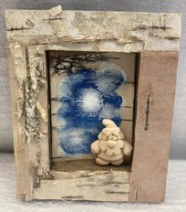 Картинка "Млечный путь. Дед Мороз" (2025, смешанная техника, 10x9, арт. 17п5) - 700 ₽