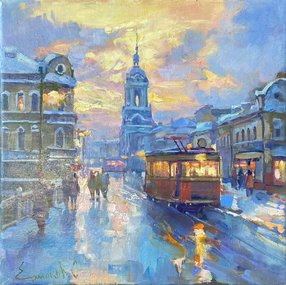 Пятницкая улица (2025, х.м., 35x35, арт. 90к16) - 11 000 ₽