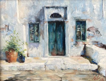 Старая дверь (2026, орг.м., 35x45, арт. 41к129) - 34 000 ₽