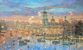 Московский вечер. Котельническая набережная (2008, х.м., 50x80, арт. 13к41) - 51 000 ₽