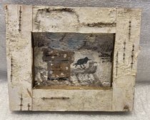 Картинка "Птица на крыше" (2026, х.к.м., 9x11, арт. 17п18) - 700 ₽