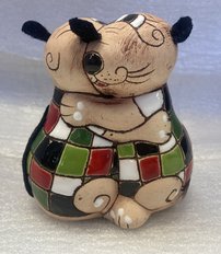мышки-обнимашки в клетчатом (2025, керамика, 9x8, арт. 12п053) - 1 050 ₽