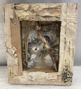 Картинка "Ежик" (2025, смешанная техника, 10x9, арт. 17п.7) - 600 ₽