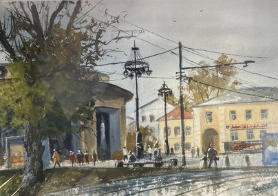 Новокузнецкая (2023, б.акв., 30x42, арт. 14.28) - 7 700 ₽