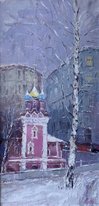 Московская березка. Варварка, начало моста (2025, х.м., 70x35, арт. 76к39) - 68 000 ₽