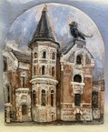 Дом со львом на Остоженке (год не указан, шамот, 35x30, арт. 39п22) - 8 500 ₽