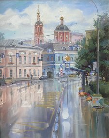 Вид на храм Петра и Павла (2026, х.м., 50x40, арт. 88к58) - 18 000 ₽