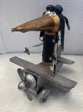 Летчик (2023, смешанная техника, 22x16, арт. 48П.21) - 2 600 ₽