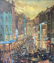 Столешников переулок (1999, х.м., 75x65, арт. 13к38) - 120 000 ₽