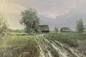 Месяц народился (2025, х.м., 14x21, арт. 91к35) - 16 000 ₽