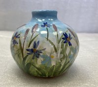 вазочка "Полянка" малая (2021, майолика, 6x6.6, арт. 79пМ10052) - 2 400 ₽