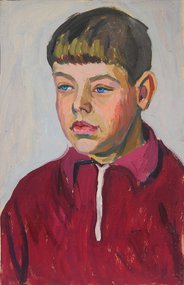 Мальчик в малиновой рубашке (1960, к.м., 44x28, арт. М01.16)