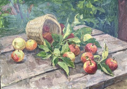 Яблоки (год не указан, к.м., 50x70, арт. 114к.1) - 25 500 ₽