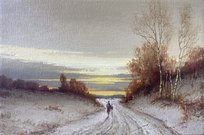 Зимняя дорога (2025, х.м., 20x30, арт. 91к31) - 18 000 ₽