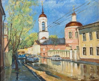 Весна на Ордынке (2022, х.м., 50x60, арт. 13К.32) - 34 000 ₽