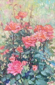 Розы (2025, х.к.м., 30x20, арт. 109к6) - 17 000 ₽