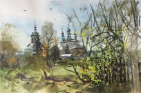 Белопесоцкий монастырь (2019, б.акв., 20x30, арт. 14.6) - 2 600 ₽