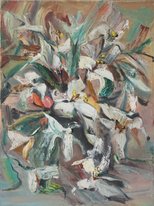 Серебристые лилии (2007, х.м., 75x55, арт. 07К.02) - 17 000 ₽