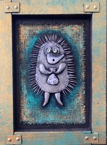 Ежик (2025, смешанная техника, 40x30, арт. 139к5) - 8 500 ₽