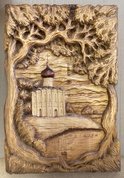Храм "Покрова на Нерли" (год не указан, дерево, 48x32, арт. 26п01) - 13 600 ₽