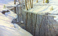 Ручей зимой (2014, х.м., 50x80, арт. 35.25) - 40 000 ₽
