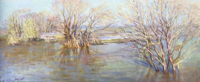 Лед прошел (2010, х.м., 25x58, арт. 32К.18) - 34 000 ₽